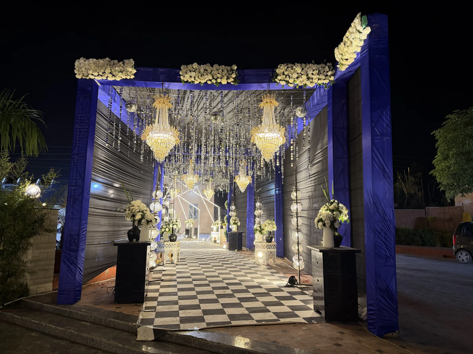 Harika Bagh outdoor lawn decorated for wedding ceremony in Jaipur